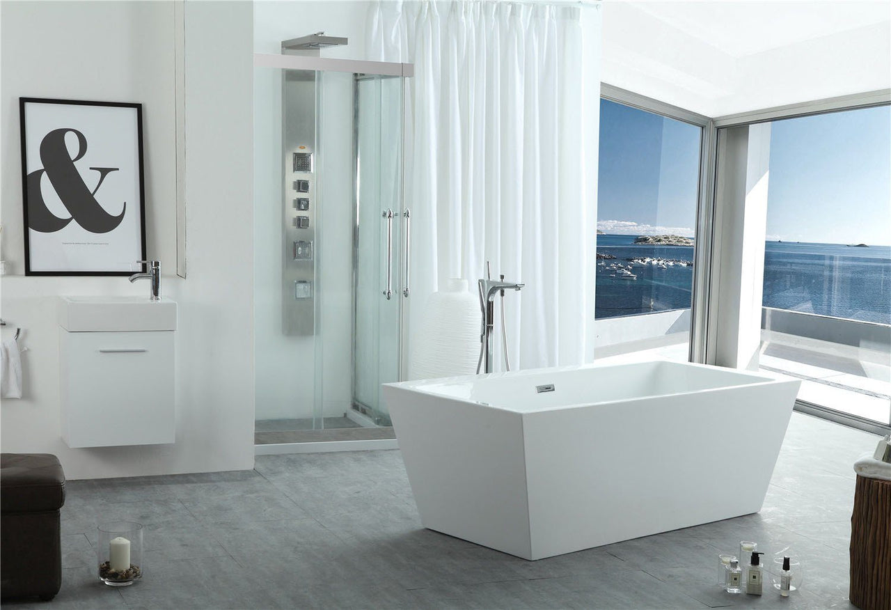 Virtu USA Serenity 67" x 31.5" Freestanding Soaking Bathtub FreeStanding Bathtub Virtu USA 