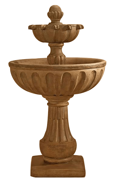 Valeria Two Tier Outdoor Cast Stone Garden Fountain Fountain Tuscan 