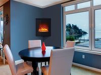 Thumbnail for Amantii ZECL electric fireplace with blk surround, 11 pce. log set & Ice media Electric Fireplace Amantii 