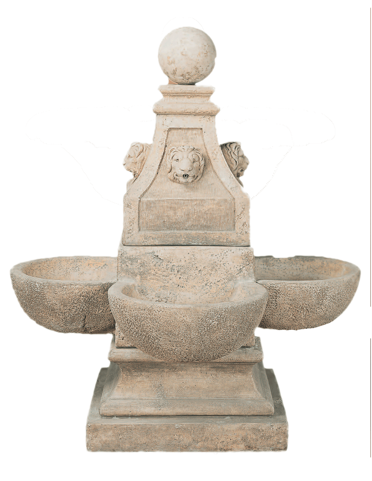 Venetian Cast Stone Outdoor Garden Fountain with Spout Fountain Tuscan 