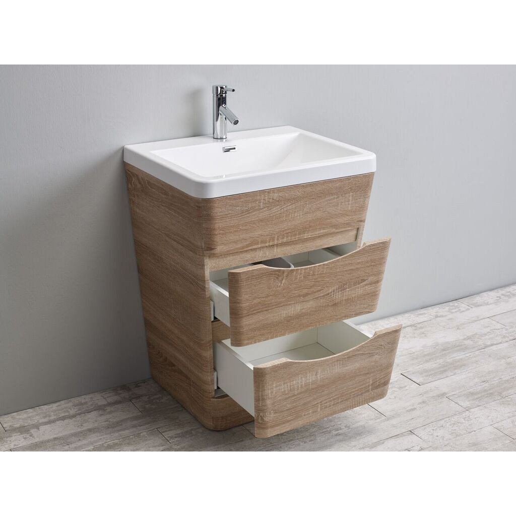 Eviva Victoria 31" White Oak Modern Vanity with White Integrated Acrylic Sink Vanity Eviva 