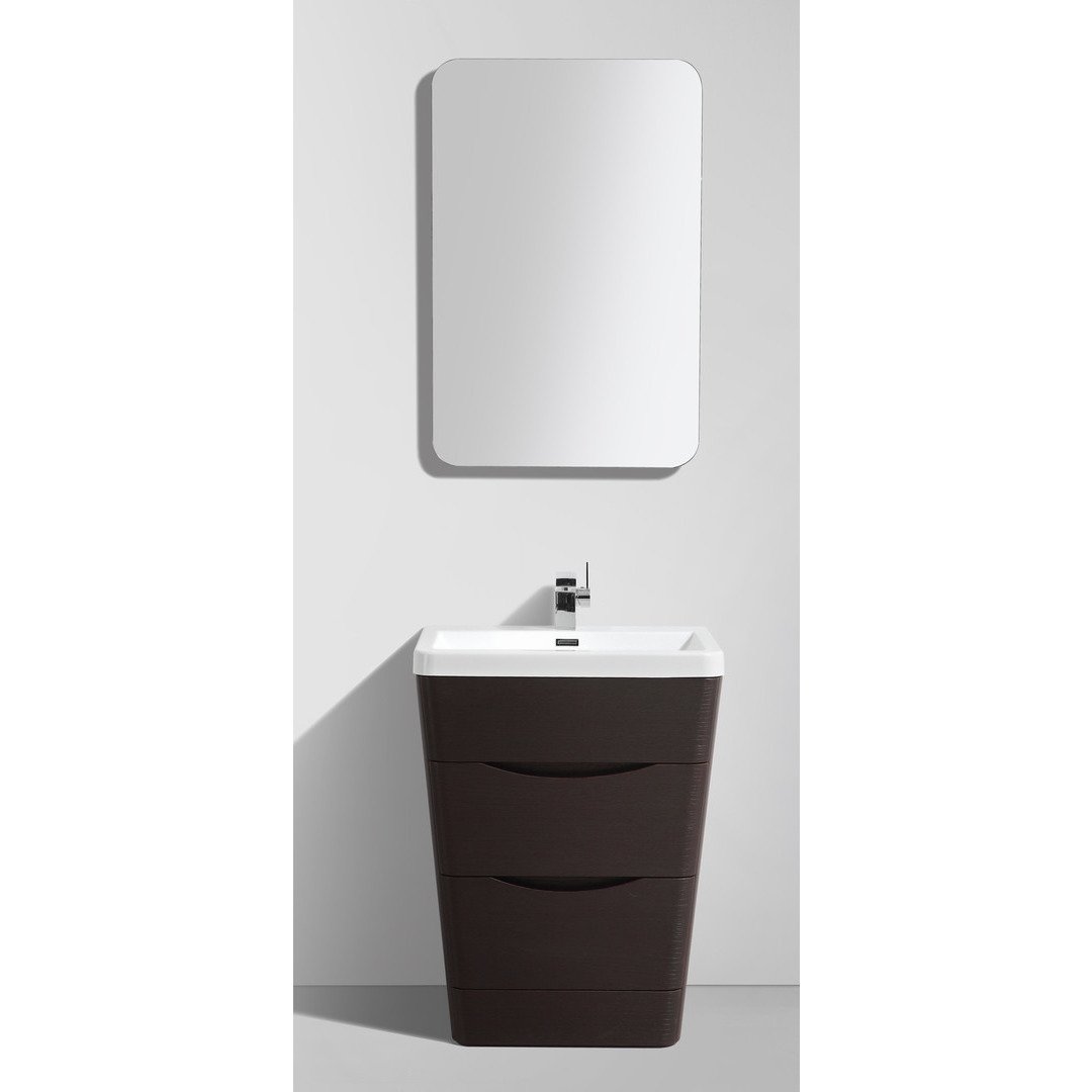 Eviva Victoria 25" Chest Nut Modern Vanity with White Integrated Acrylic Sink Vanity Eviva 