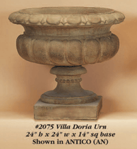 Thumbnail for Villa Doria Urn Cast Stone Outdoor Garden Planter Planter Tuscan 