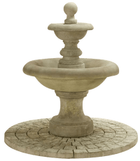 Thumbnail for Villa Santini Two Tier Outdoor Cast Stone Garden Fountain Fountain Tuscan 
