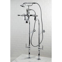 Thumbnail for Kingston Brass Vintage Freestanding Tub Filler Package, Polished Chrome Clawfoot Tub Set Kingston Brass 