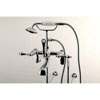 Thumbnail for Kingston Brass Vintage Freestanding Tub Filler Package, Polished Chrome Clawfoot Tub Set Kingston Brass 