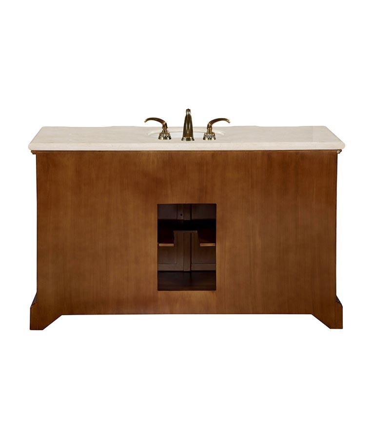 Silkroad 58.5" Traditional Single Sink Bathroom Vanity Vanity Silkroad Exclusive 
