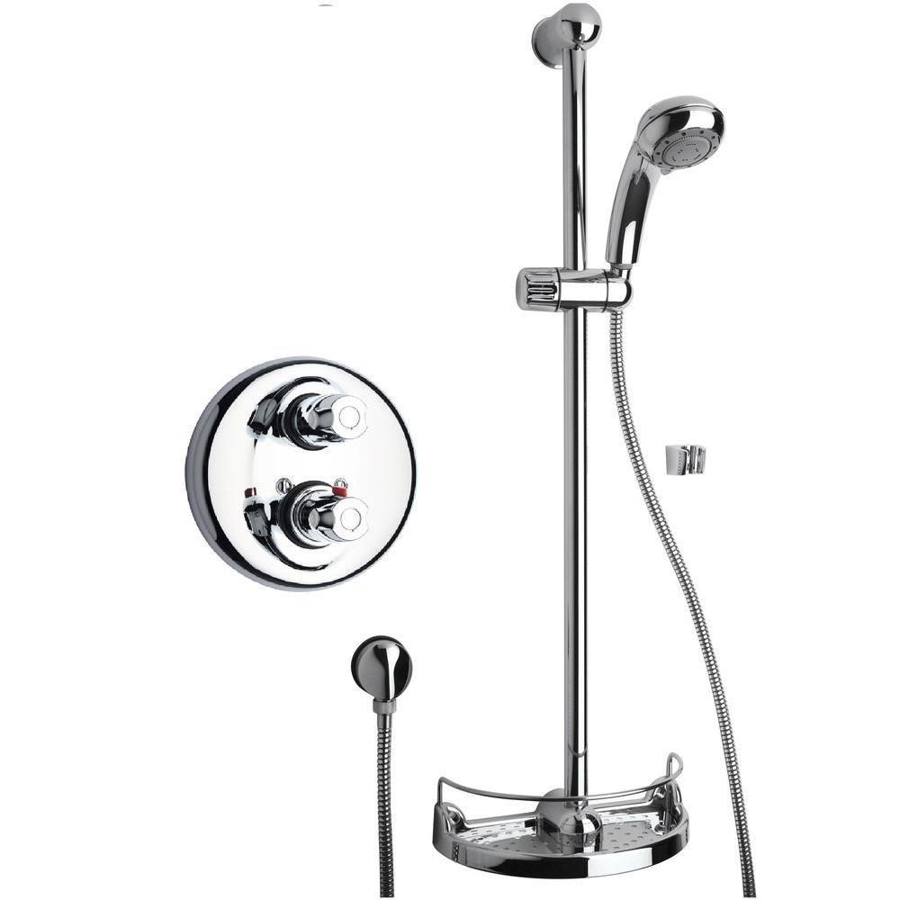 Latoscana Water Harmony Shower System Option 1 In A Chrome Finish bathroom fixture hardware parts Latoscana 