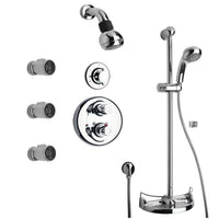 Thumbnail for Latoscana Water Harmony Shower System Option 7 In A Chrome finish bathtub and showerhead faucet systems Latoscana 
