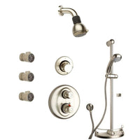 Thumbnail for Latoscana Water Harmony Shower System Option 7 In A Brushed Nickel Finish bathtub and showerhead faucet systems Latoscana 