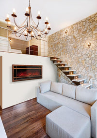 Thumbnail for Amantii Two-tone Blacksmith style steel overlay in Metro Steel & Sierra Copper Electric Fireplace Amantii 
