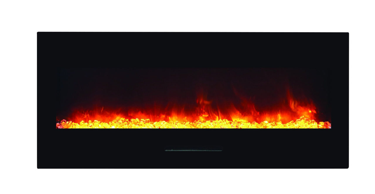 Amantii 8 PACK - 50" blk gls surround, NO LOG SET, Clear Media No Mood Light Electric Fireplace Amantii 