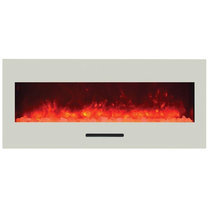 Amantii NEW 50" Fireplace w/ blk gls surround, Clear Media No Mood light Electric Fireplace Amantii 