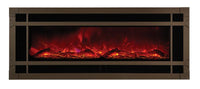 Thumbnail for Amantii Two-tone Blacksmith style steel overlay in Metro Steel & Sierra Copper Electric Fireplace Amantii 