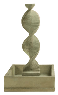 Thumbnail for Water Spiral Outdoor Cast Stone Garden Fountain With Square Bowl Fountain Tuscan 
