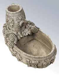 Thumbnail for Wine Barrel Cast stone Outdoor Garden Fountain With Spout Fountain Tuscan 