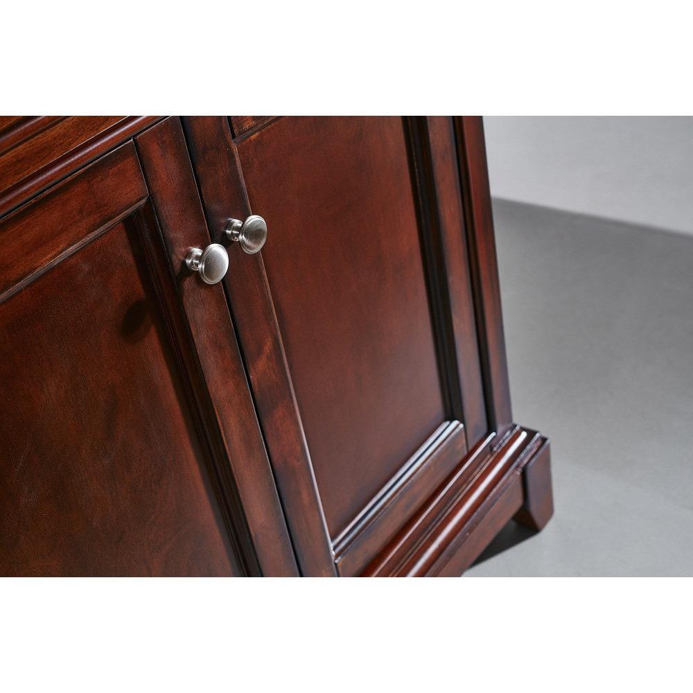 Eviva Elite Stamford® 36" Brown Solid Wood Vanity Set with Double OG Crema Marfil Marble Top & White Undermount Porcelain Sink Vanity Eviva 
