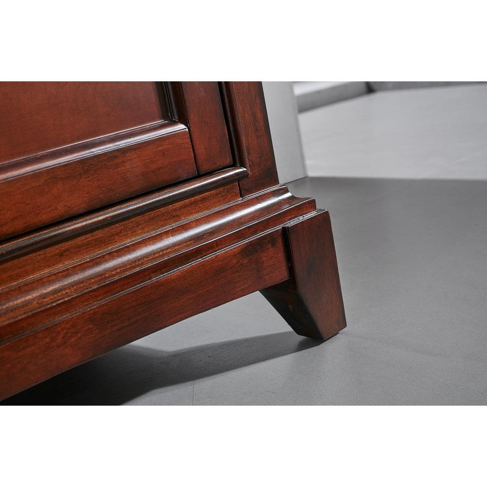 Eviva Elite Stamford® 36" Brown Solid Wood Vanity Set with Double OG Crema Marfil Marble Top & White Undermount Porcelain Sink Vanity Eviva 