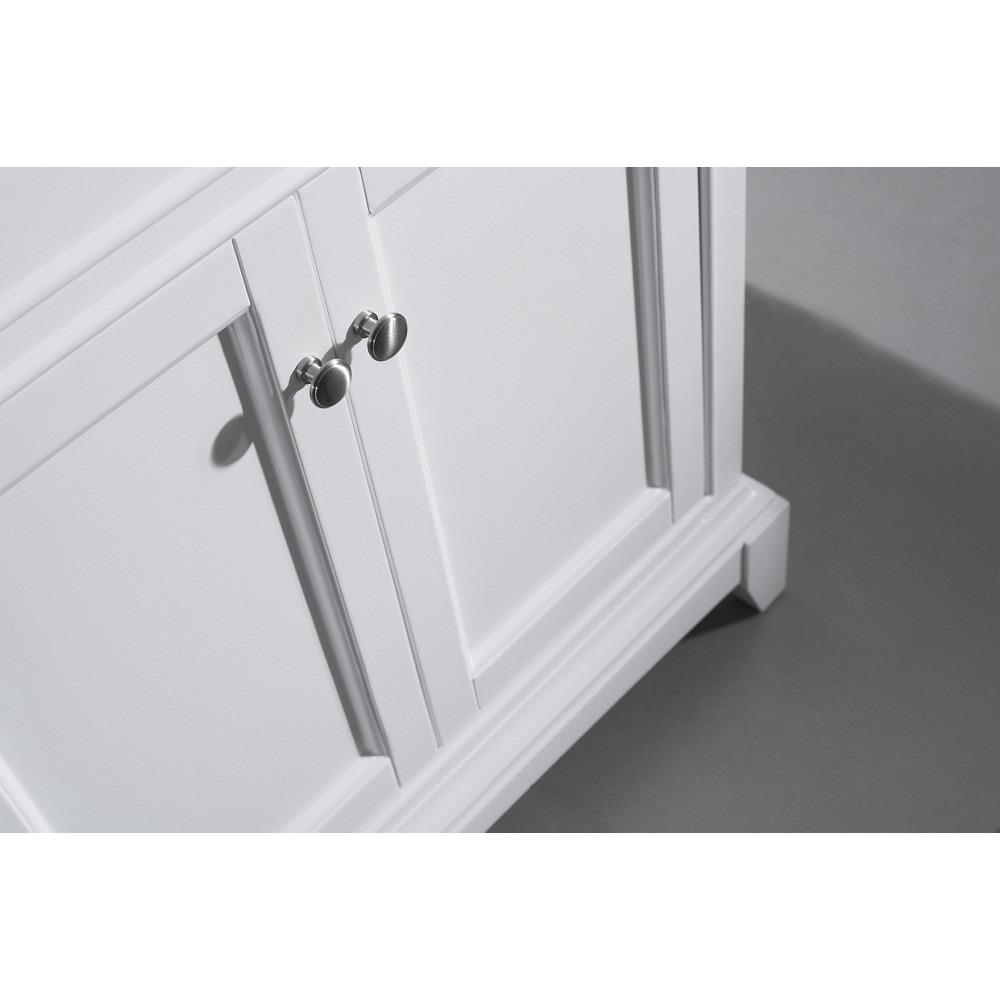 Eviva Elite Stamford® 30"White Solid Wood Vanity Set with Double OG White Carrera Marble Top & White Undermount Porcelain Sink Vanity Eviva 