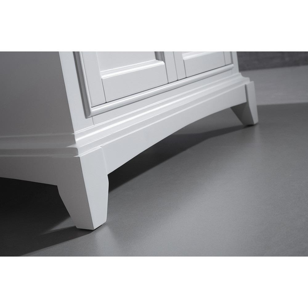 Eviva Elite Stamford® 30"White Solid Wood Vanity Set with Double OG White Carrera Marble Top & White Undermount Porcelain Sink Vanity Eviva 