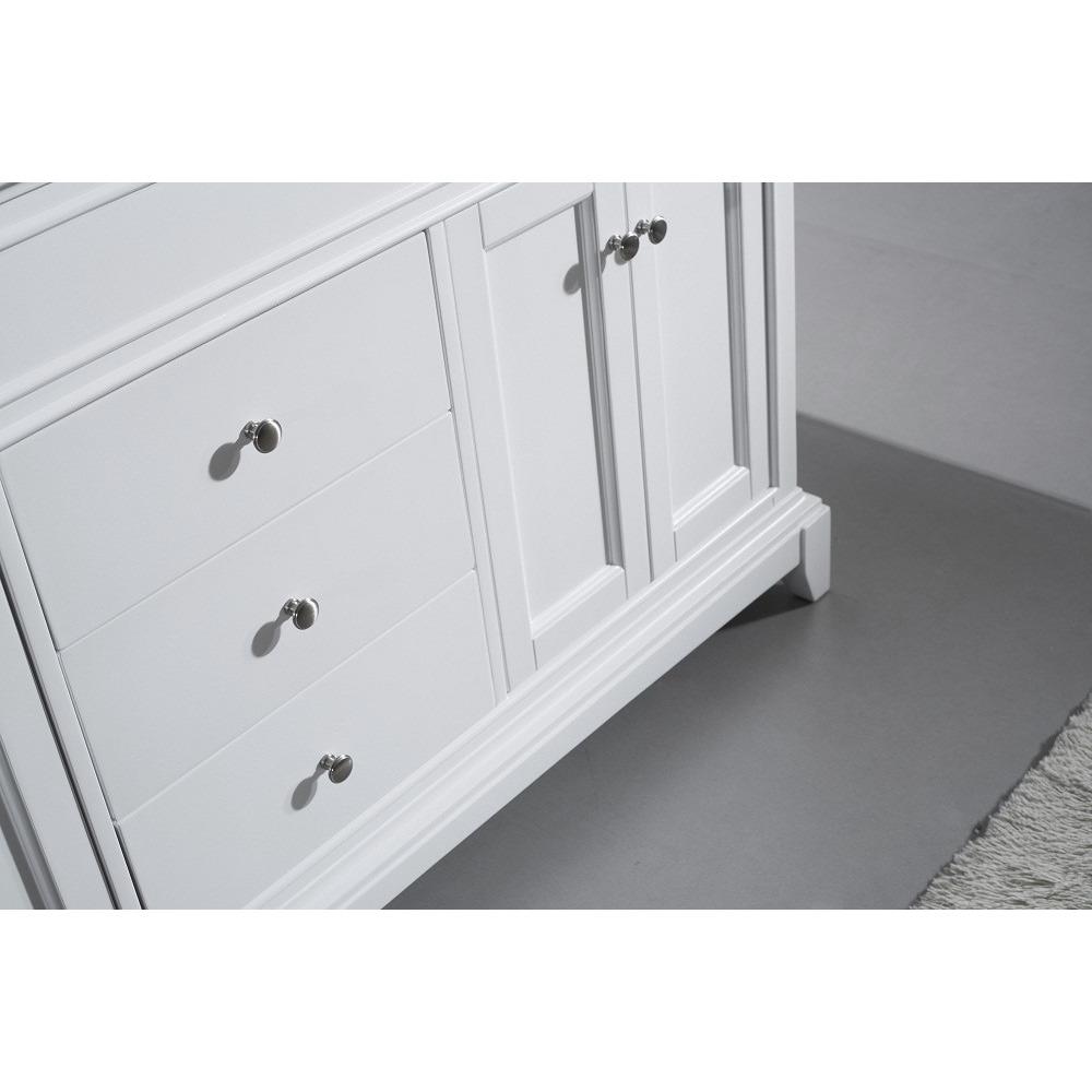 Eviva Elite Stamford® 60" White Solid Wood Vanity Set with Double OG White Carrera Marble Top Vanity Eviva 