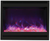 Thumbnail for Amantii Zero Clearance Electric Fireplace w/Arch Steel Surround Log,3 colors media Electric Fireplace Amantii 