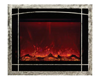 Thumbnail for Amantii Two-tone Blacksmith style steel overlay in Metro Steel & Sierra Copper Electric Fireplace Amantii 