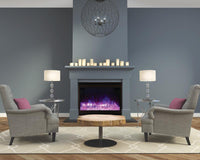 Thumbnail for Amantii Zero Clearance Electric w/Square Steel Surround Log & 3 colors media Electric Fireplace Amantii 