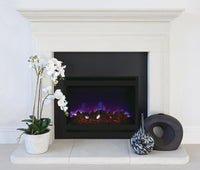 Thumbnail for Amantii Zero Clearance Electric w/Square Steel Surround Log & 3 colors media Electric Fireplace Amantii 