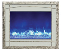 Thumbnail for Amantii Two-tone Blacksmith style steel overlay in Metro Steel & Sierra Copper Electric Fireplace Amantii 