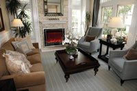 Thumbnail for Amantii Two-tone Blacksmith style steel overlay in Metro Steel & Sierra Copper Electric Fireplace Amantii 