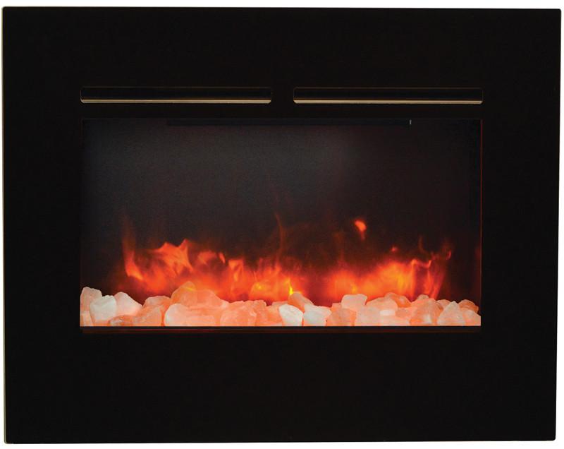Amantii 26"ZECL flush mount unit with blk surround, log set and 3 colors of media Electric Fireplace Amantii 
