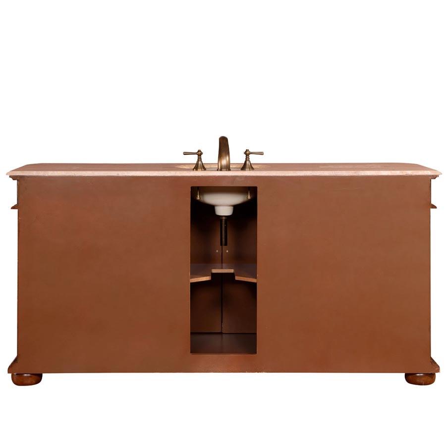 Silkroad 72" Transitional Single Sink Bathroom Vanity Vanity Silkroad Exclusive 
