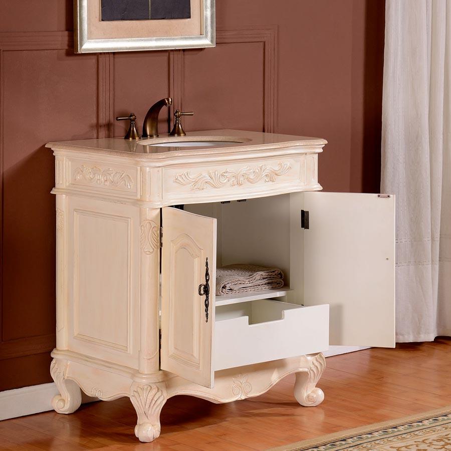 Silkroad 32" Traditional Single Sink Bathroom Vanity Vanity Silkroad Exclusive 