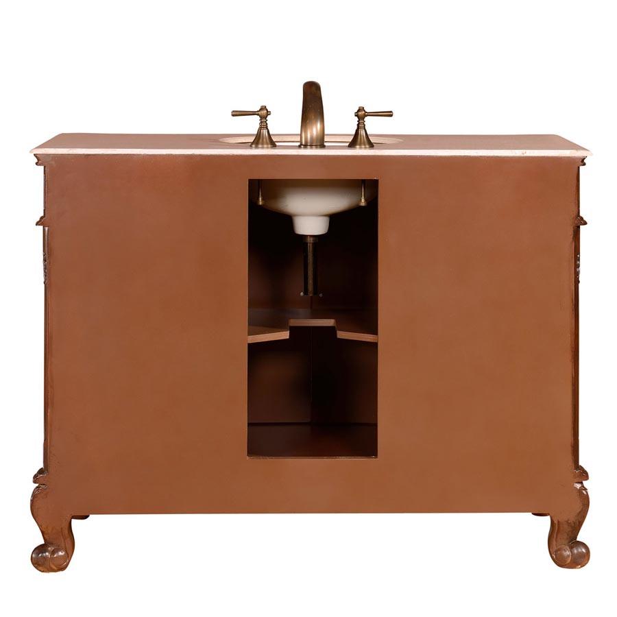 Silkroad 48" Traditional Single Sink Bathroom Vanity Vanity Silkroad Exclusive 
