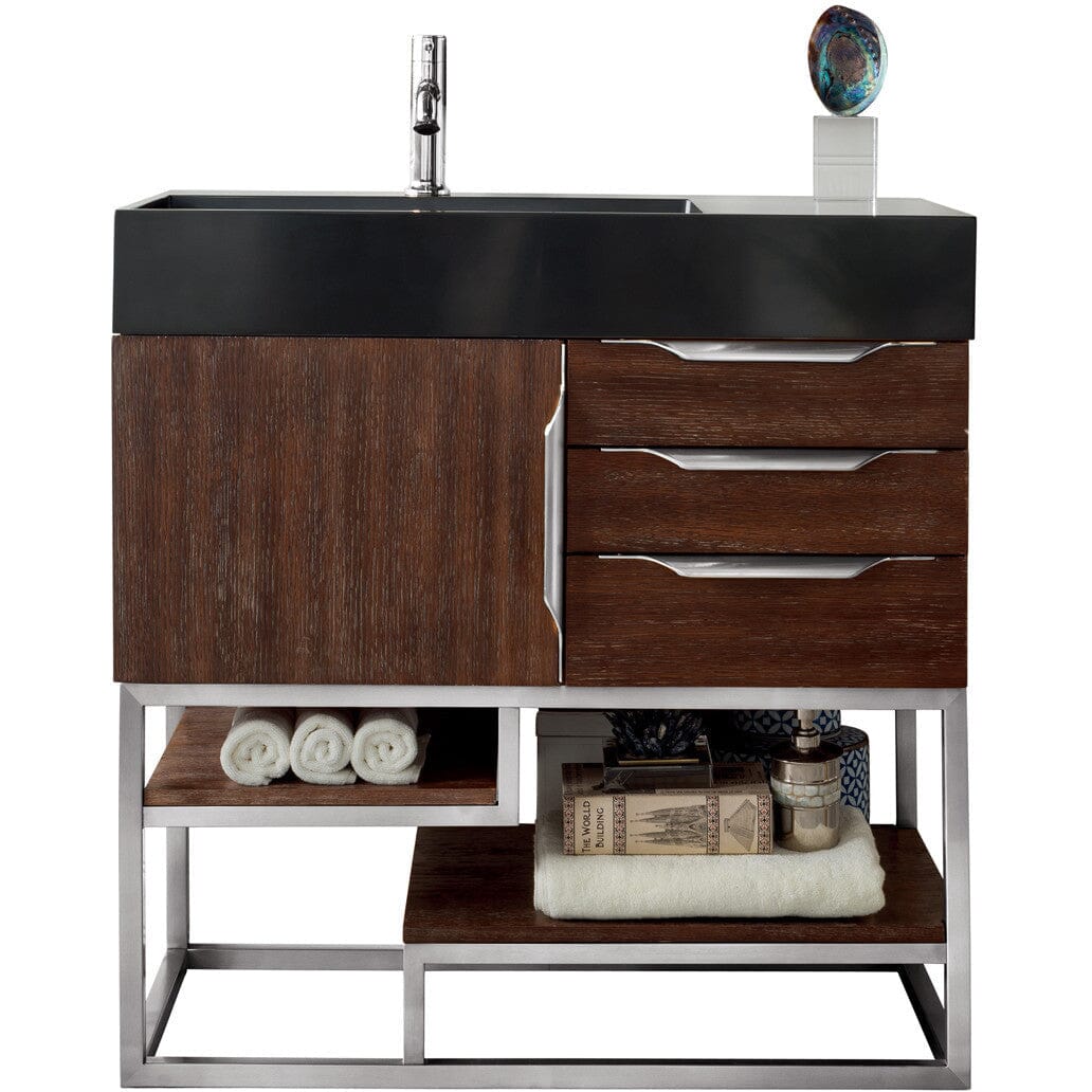 James Martin Columbia 36" Single Vanity Vanity James Martin Coffee Oak Cabinet Only 