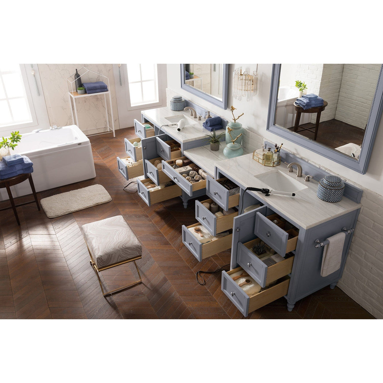 James Martin Copper Cove Encore 122" Double Vanity Set Vanity James Martin 