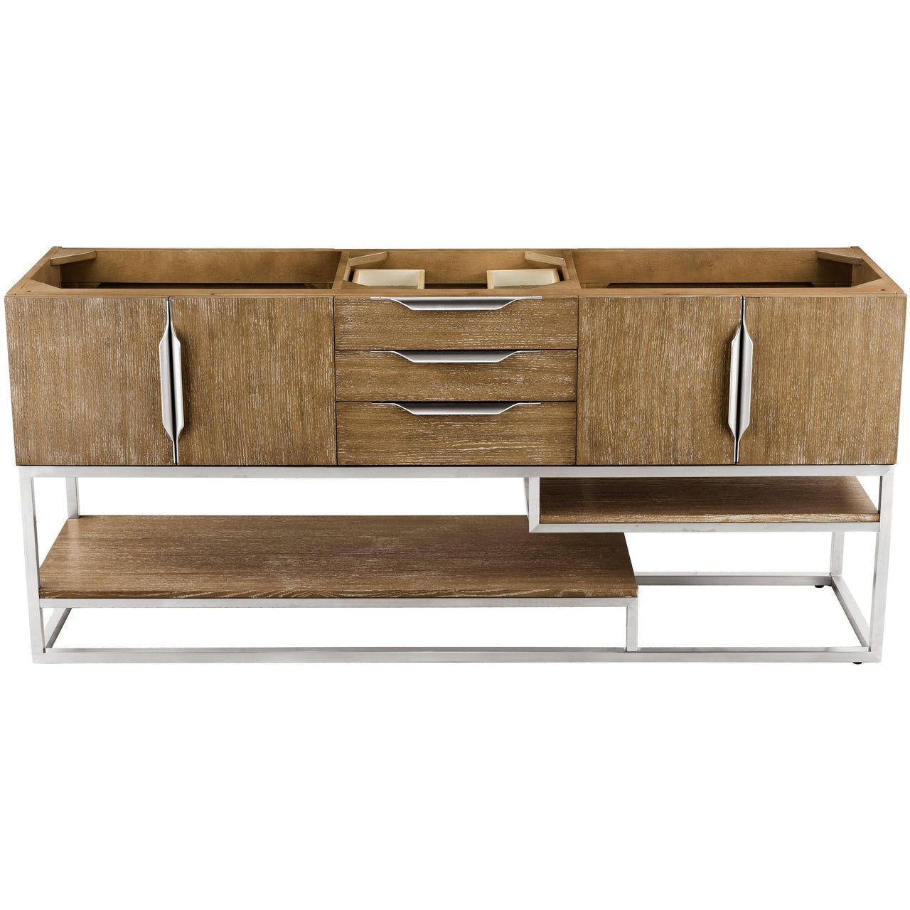James Martin Columbia 72" Double Vanity Vanity James Martin Latte Oak Cabinet Only 