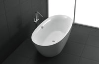 Thumbnail for ANZZI Adze Series 5.9 ft. Freestanding Bathtub in White FreeStanding Bathtub ANZZI 