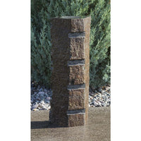 Thumbnail for Real Stone Fountains ABBC920 Basalt Fountain Kit - Carved Stripe Fountain Blue Thumb 