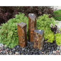 Thumbnail for Real Stone Fountains Fountain Kit – Triple Basalt Fountain Blue Thumb 