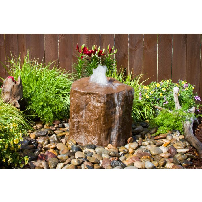 GFRC Bubbling Boulders LA3050K Column Fountain Medium - Complete Kit Fountain Blue Thumb 