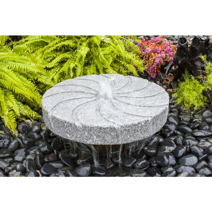 Real Stone Fountains ABMS36S Mill Stone Fountain Kit - 36″ Swirl Style Fountain Blue Thumb 