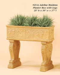 Thumbnail for Adeline Maidens Planter Box with Legs Cast Stone Outdoor Garden Planter Planter Tuscan 