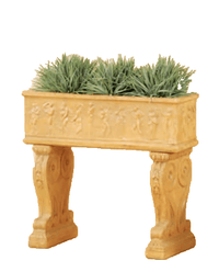 Thumbnail for Adeline Maidens Planter Box with Legs Cast Stone Outdoor Garden Planter Planter Tuscan 