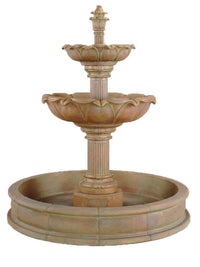 Thumbnail for Acquarossa Pond Cast Stone Outdoor Garden Fountain Short Fountain Tuscan 
