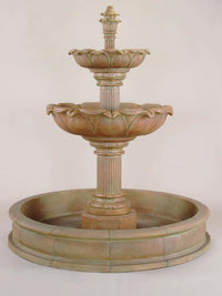 Thumbnail for Acquarossa Pond Cast Stone Outdoor Garden Fountain Short Fountain Tuscan 