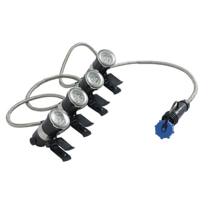 4 Light LED Sets for EcoSeries Fountains Lakes and Ponds Blue Thumb 