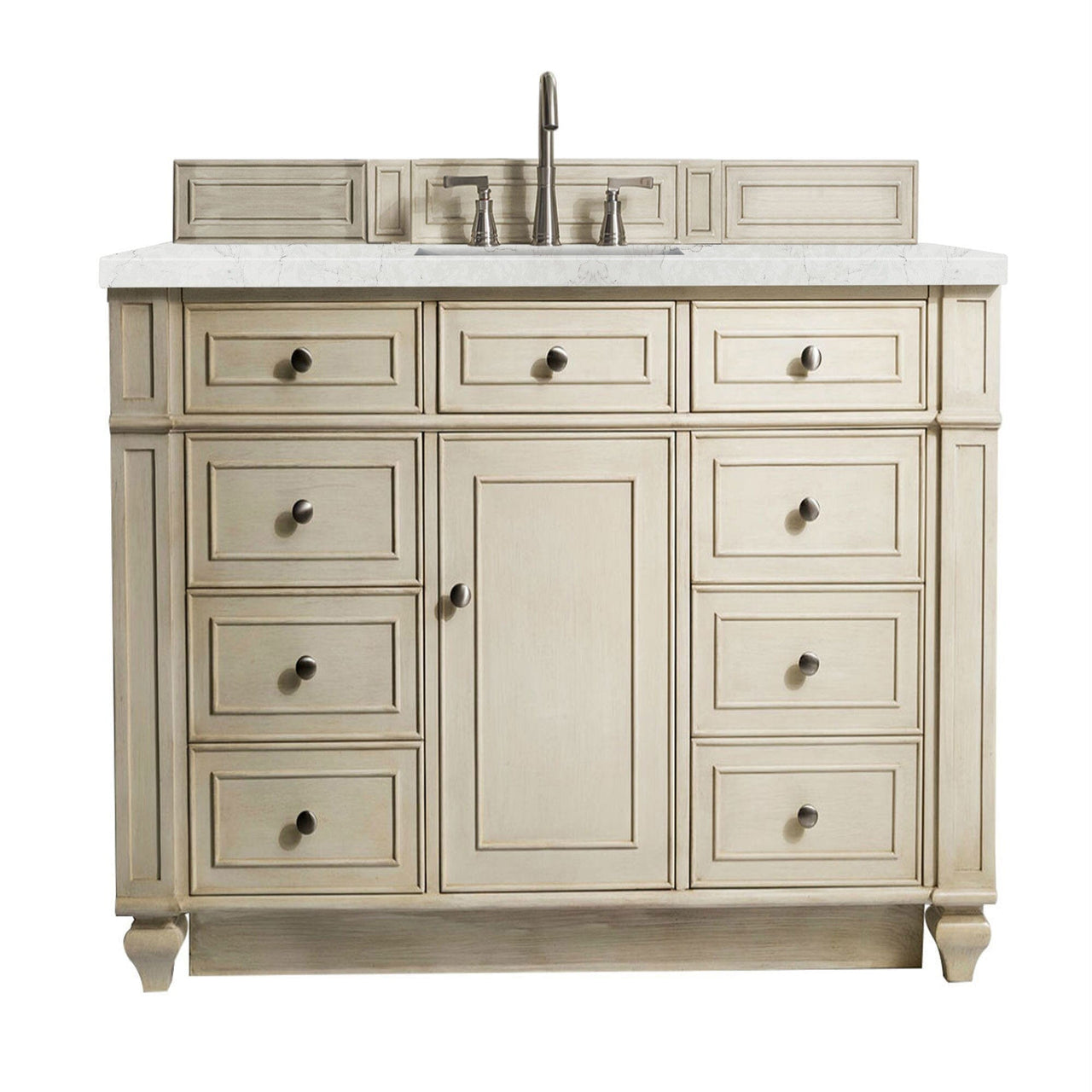 James Martin Bristol 48" Single Vanity Vanity James Martin Vintage Vanilla w/ 3 CM Eternal Jasmine Pearl Quartz Top 