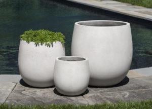 Campania International Fiber Cement Sandos Planter - S/3 Urn/Planter Campania International Playa Blanca 